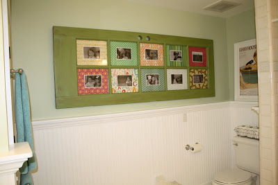 Turn an old door into a gorgeous photo frame