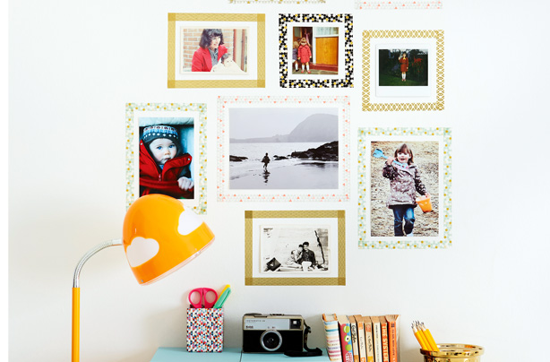 Use cute washi tape to create your own 'frames'