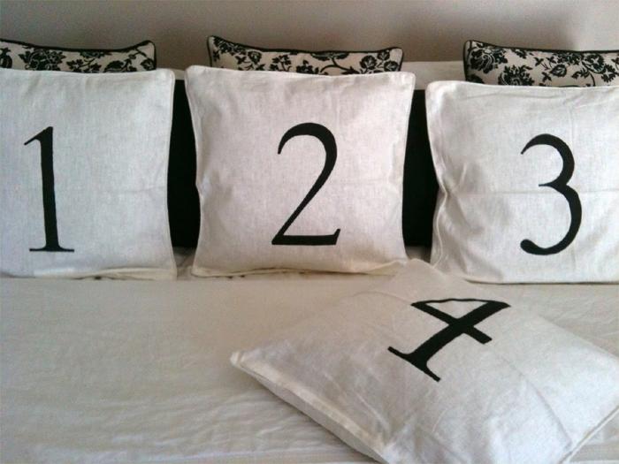 Pottery Barn Number Pillows