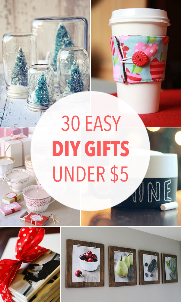 25 DIY Gifts Under $5  Diy holiday gifts, Creative diy gifts, Diy gifts