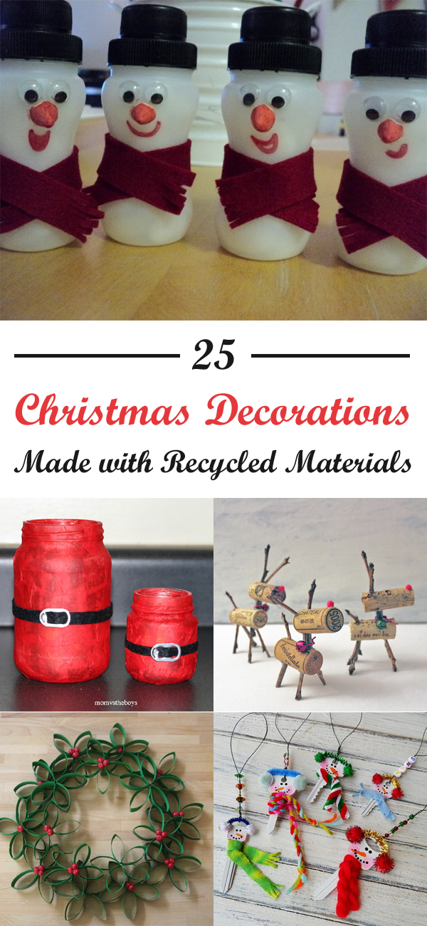 25 Christmas Decorations Made with Recycled Materials