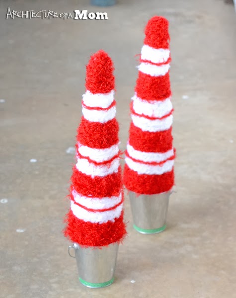 Candy Cane Yarn Tree