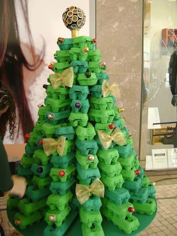 Egg Carton Christmas Tree