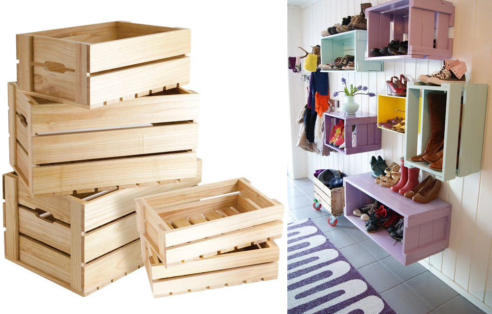 From Wooden Crates to Eclectic Shelving