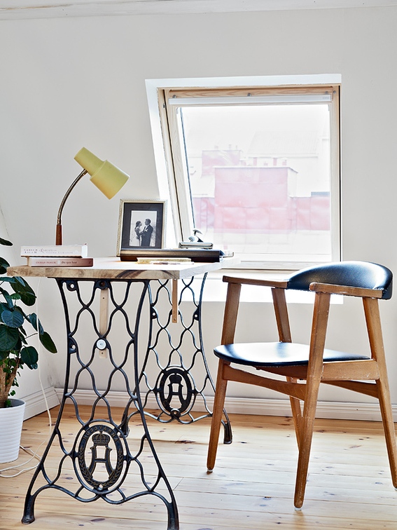 Sewing Machine Turned Desk