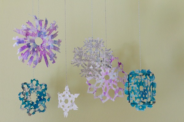 Snowflakes from Newspaper