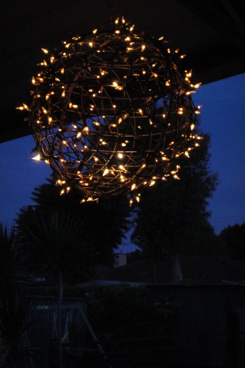 Turn Wire Baskets into a Fairy Light Globe