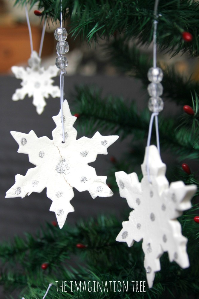 white clay snowflakes