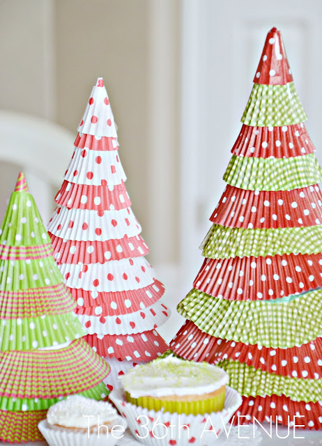 Cupcake Liner Christmas Trees