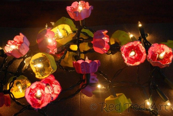 Egg Carton Blossom Fairy Lights