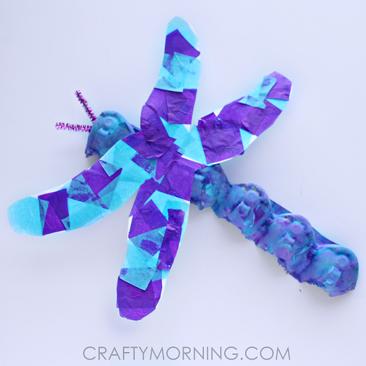 Egg Carton Dragonfly Craft