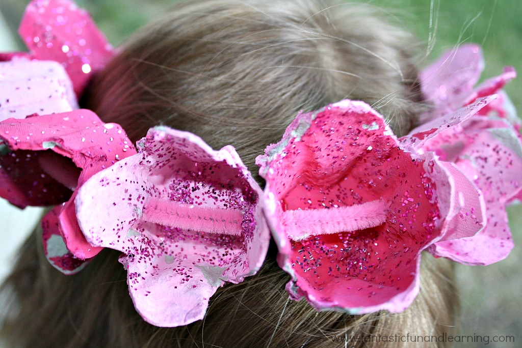 Egg Carton Floral Fairy Hair Wreath