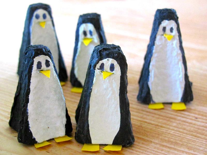 Egg Carton Penguins