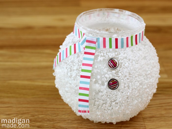 Epsom Salt Snowman Vase