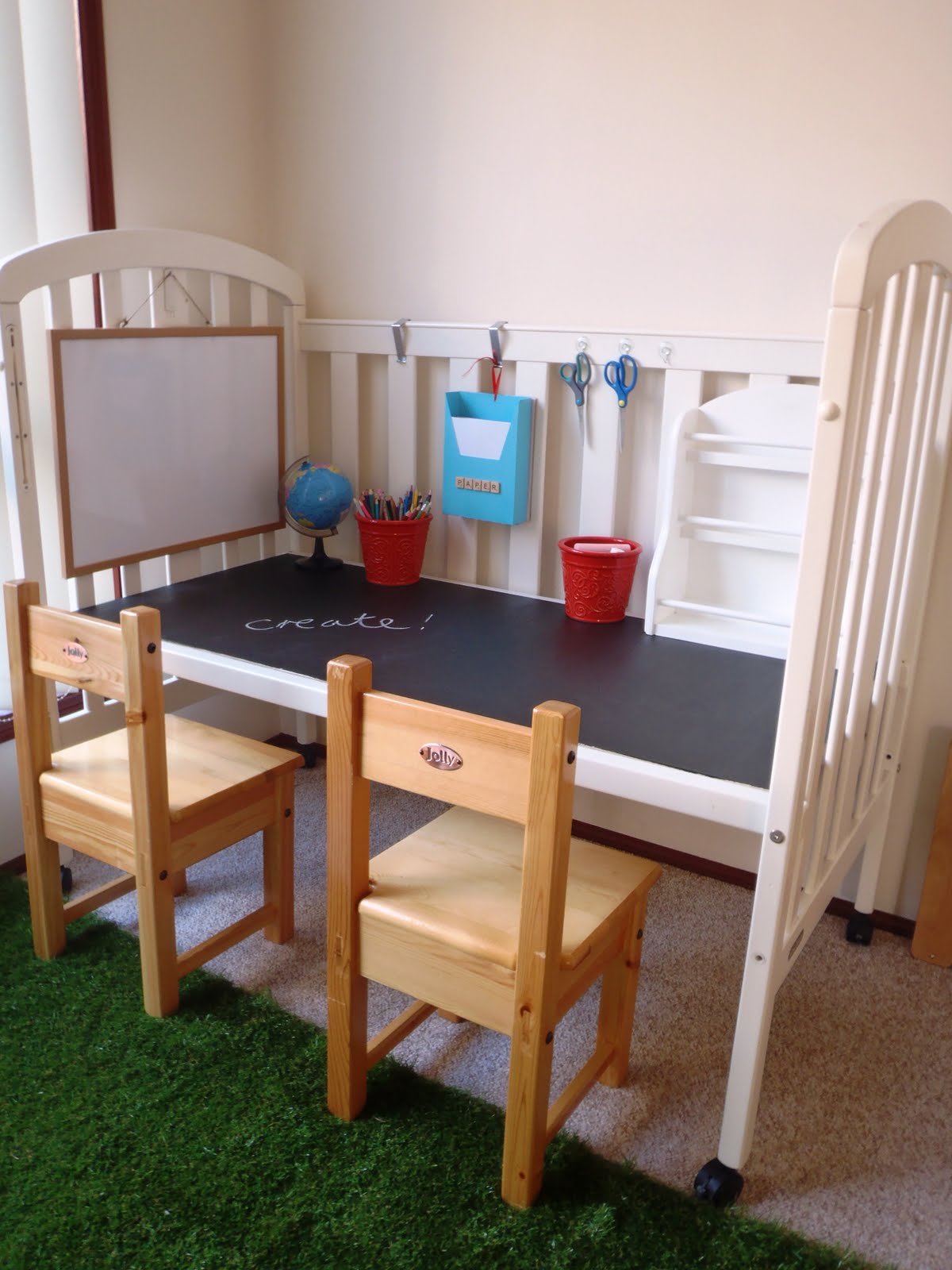 From crib to play table