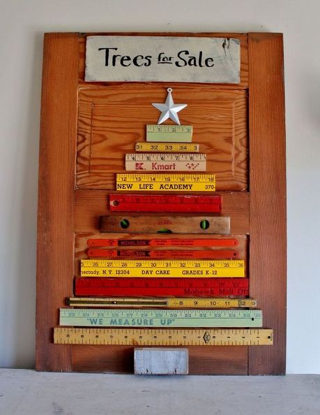 Fun Christmas tree made from rulers