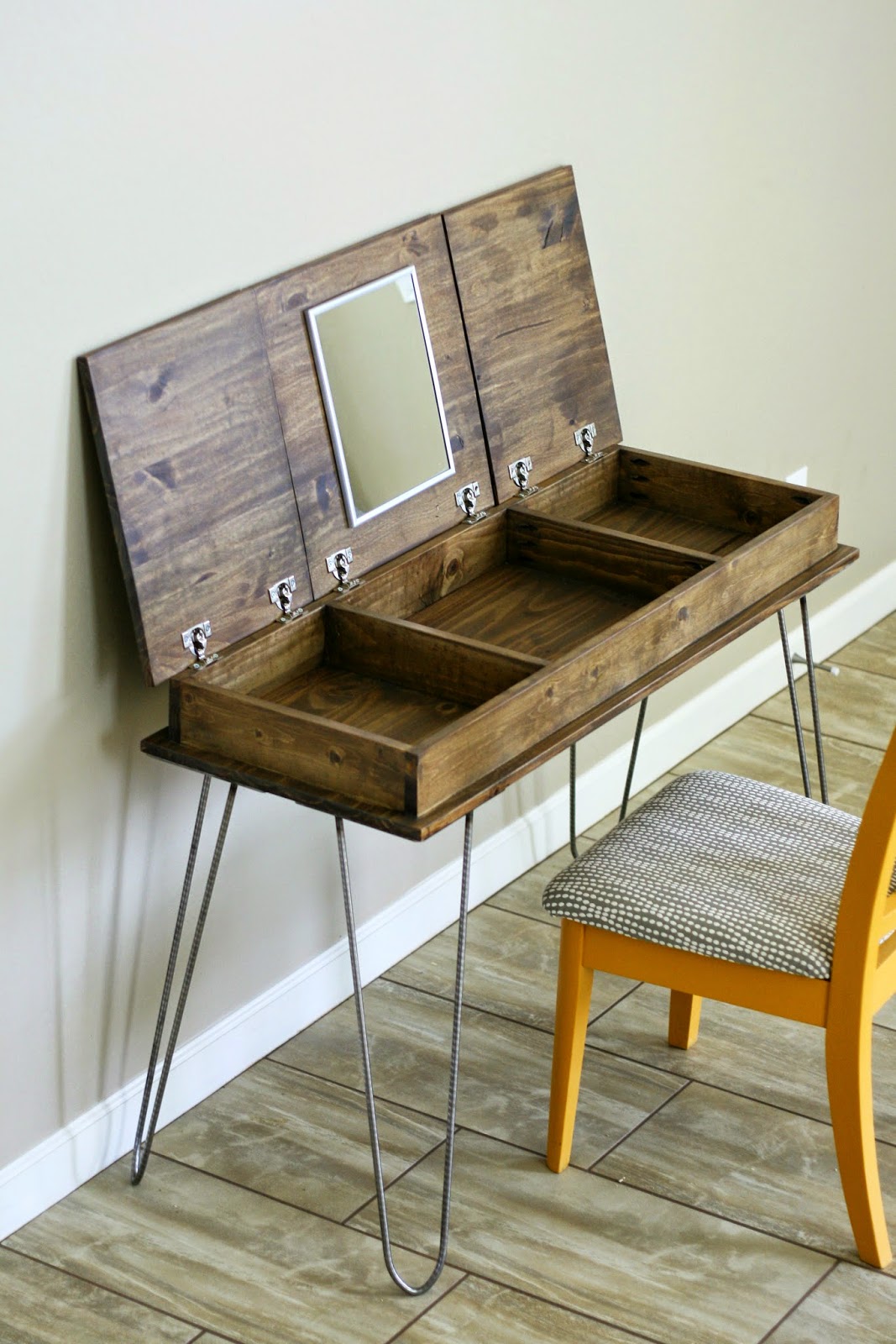 DIY MAKEUP VANITY DESK  With Storage (Plans Available) 