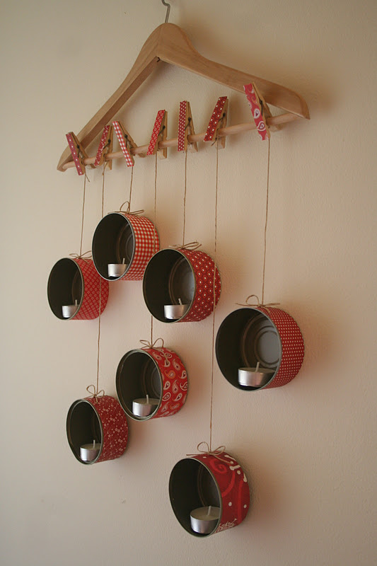 Hanging Tin Can Lanterns