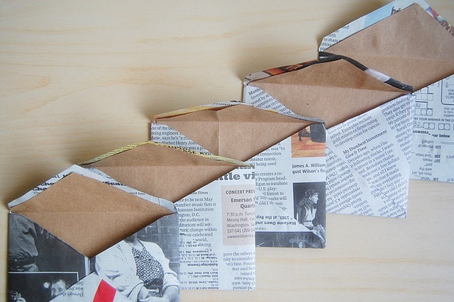Make Envelopes from Magazine Pages
