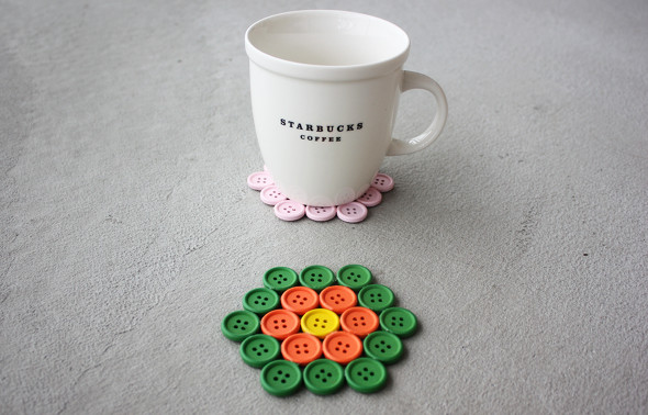 Make Your Own Button Coasters