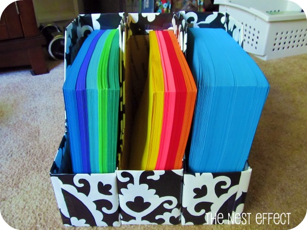 Organize special papers, tissues and gift bags