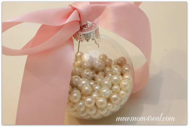 Pearls in a Glass Ornament