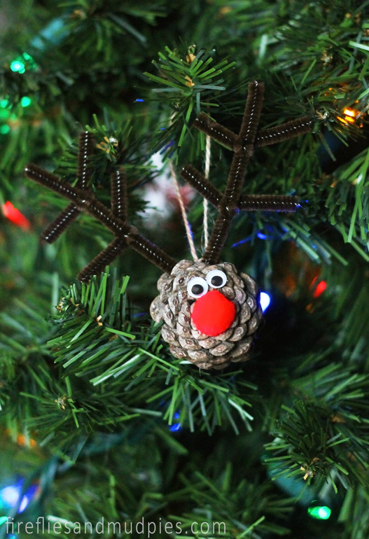 Pinecone Reindeer Ornaments