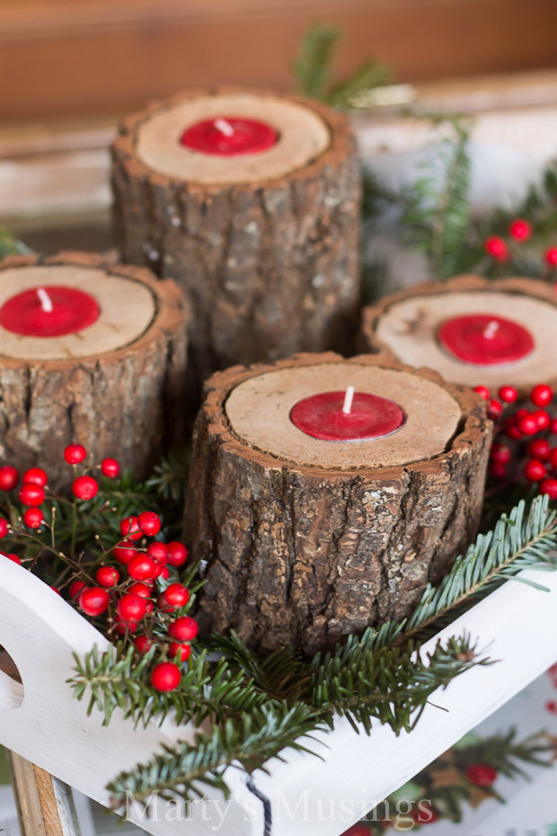 Rustic-Wood-Tea-Light-Candle-Holder