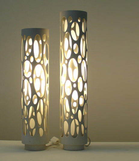 Upcycle some PVC into an awesome an abstract lampshade