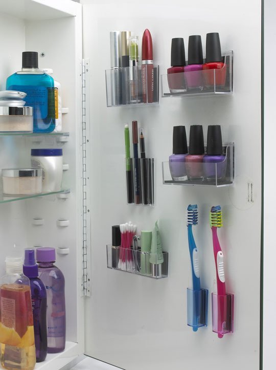 Use cabinet & closet doors for storage