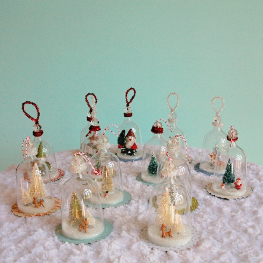 Vintage Inspired Bell Jar Ornaments