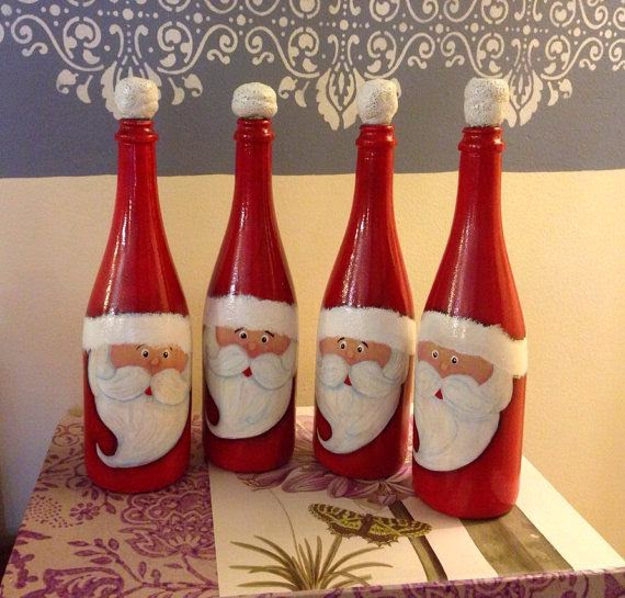 Wine Bottle Santa