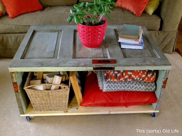turn an old door into a table