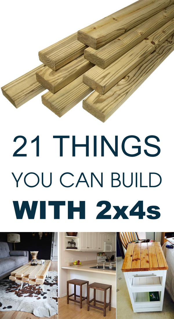 Here are 21 brilliant woodworking projects that begin with basic 2x4s