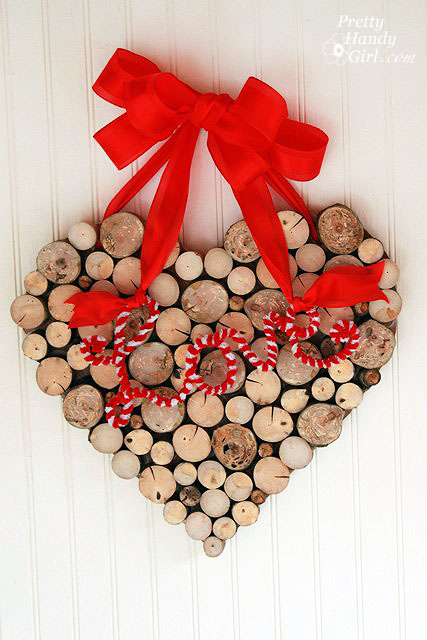 A Valentine’s Day Wreath from Tree Branches
