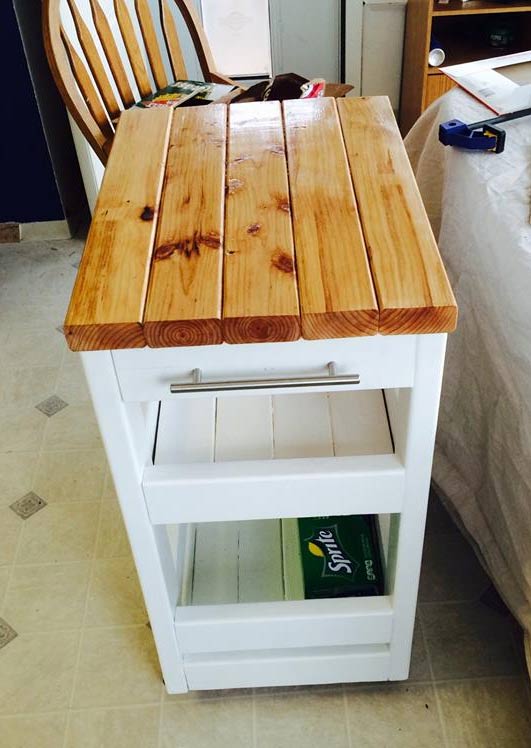 Build a Kitchen Cart with 2x4s