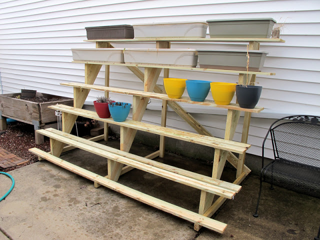 Build a tiered plant stand to maximize space