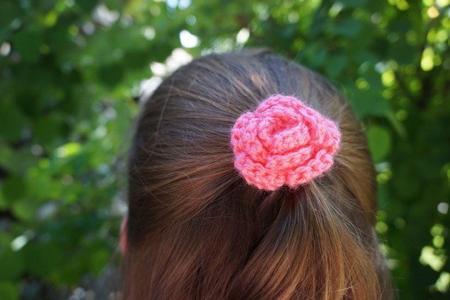 Crochet Flower Hair Ties