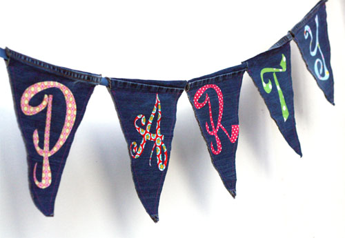 Make Your Own Denim Party Bunting