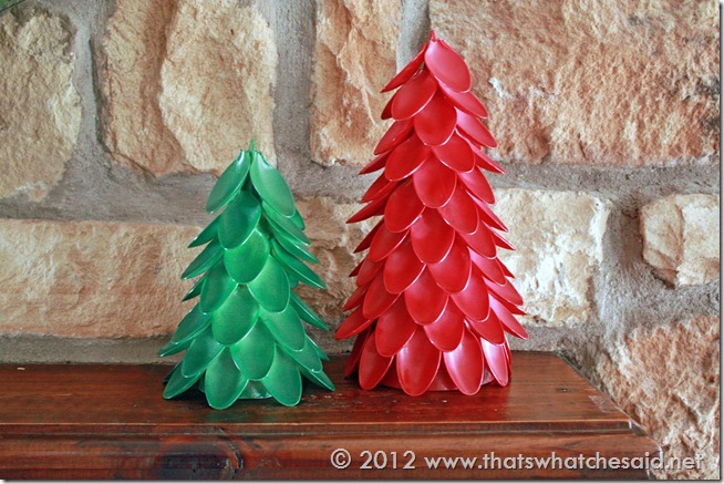 Plastic Spoon Christmas Trees