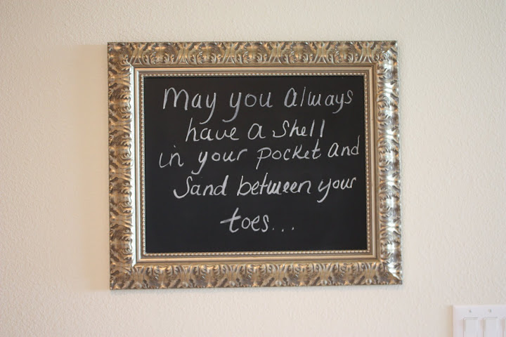 Transform an antique picture frame into a fun chalkboard sign