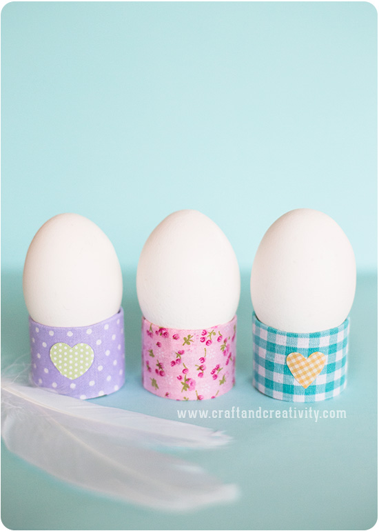 Use toilet rolls to make the egg cups