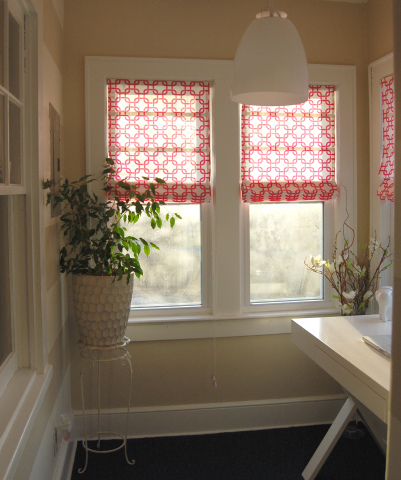patterned roman shades
