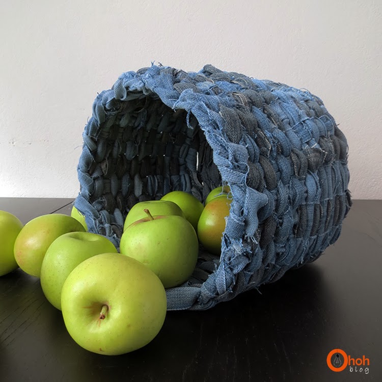 weave a basket entirely out of denim