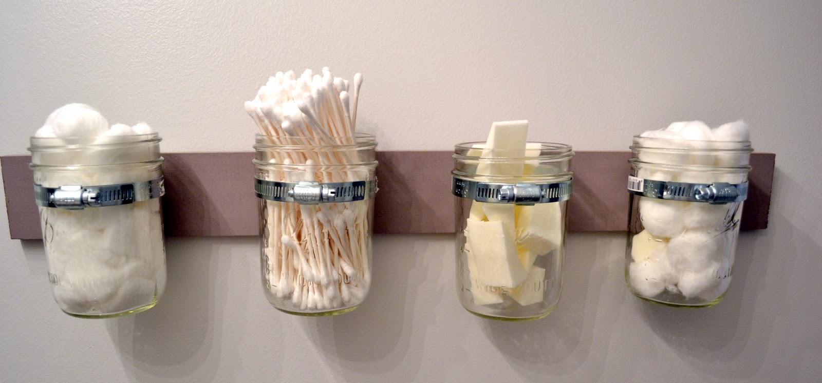 Mason Jar Bathroom Storage