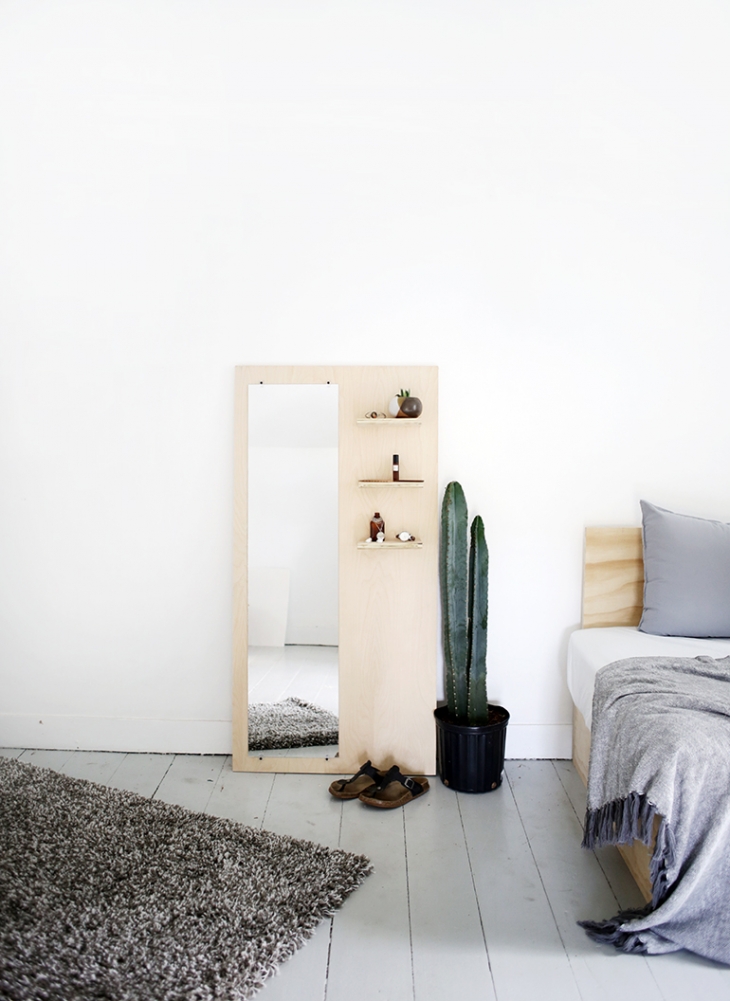 Plywood Floor Mirror