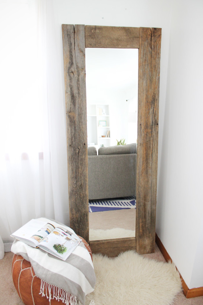 Rustic Wood Frame Mirror