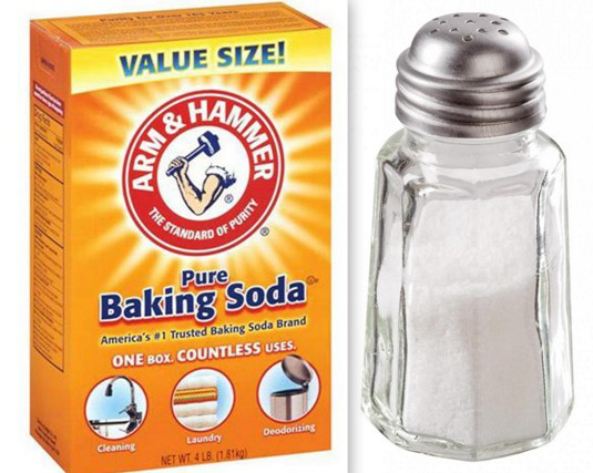 unclog kitchen sink baking soda salt