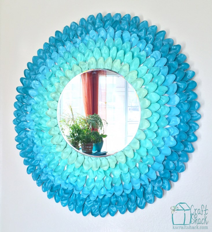 ombre flower mirror