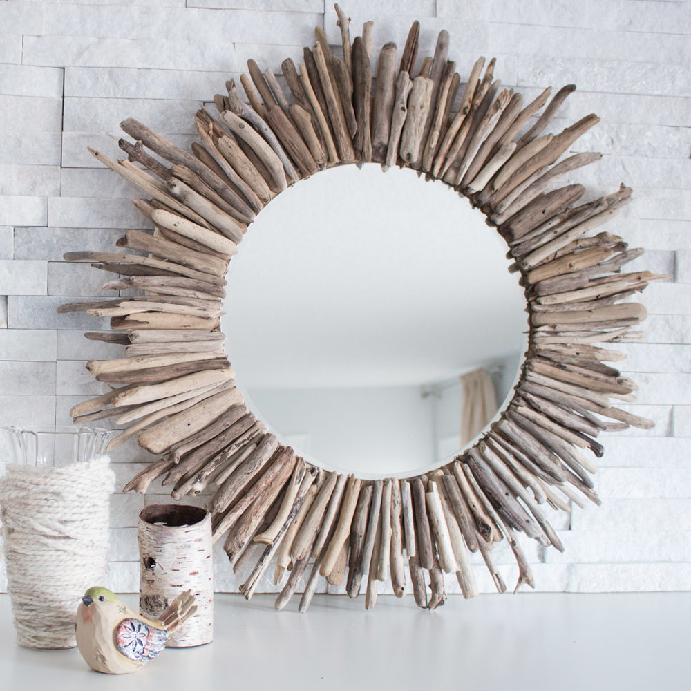 starburst driftwood mirror